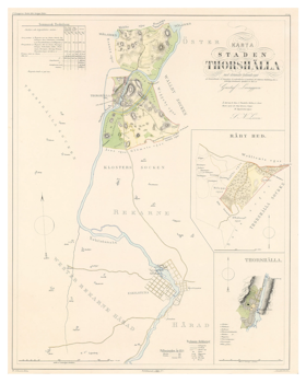Karta över Torshälla, år 1857