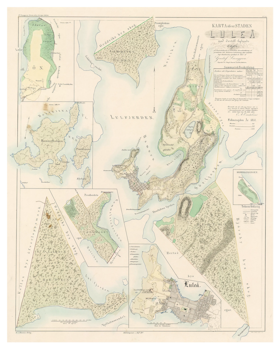 Karta från Luleå 1857