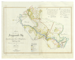 Historisk karta över Friggesund, år 1856 (Fri frakt!)