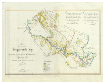Historisk karta över Friggesund, år 1856 (Fri frakt!)