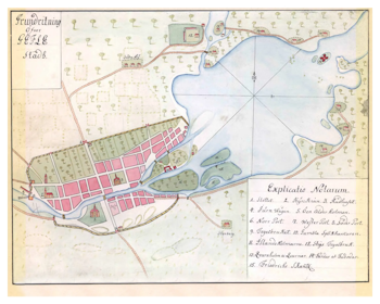 Historisk karta över Gävle, år 1738-1760 (Fri frakt!)