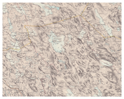 Historisk karta över Öjung, år 1915 (Fri frakt!)