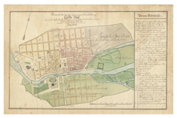 Historisk karta över Gävle, år 1776 (Fri frakt!)