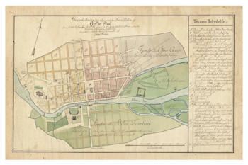 Historisk karta över Gävle, år 1776 (Fri frakt!)