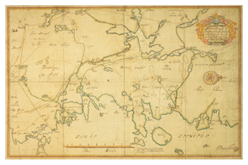 Historisk karta över Hamrånge, år 1702 (Fri frakt!)