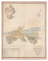 Historisk karta över Söderhamn, år 1770 (Fri frakt!)