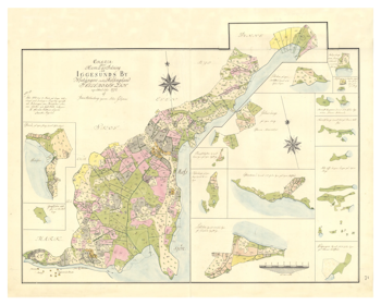 Historisk karta över Iggesund, år 1766 (Fri frakt!)