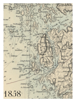 Historiska kartor över Hamburgsund, 1858-1945 (Fri frakt!)
