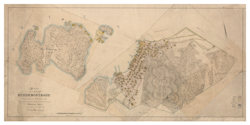 Historisk karta över Hunnebostrand, år 1895 (Fri frakt!)