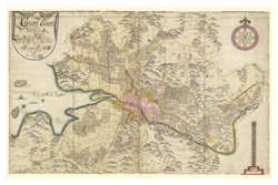 Historisk karta över Uddevalla, år 1696 (Fri frakt!)