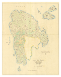 Historisk karta över Stora Askerön, år 1827 (Fri frakt!)