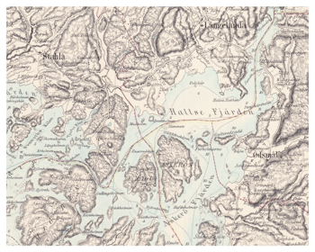 Historisk karta över Halse- och Askeröfjordarna, år 1858 (Fri frakt!)