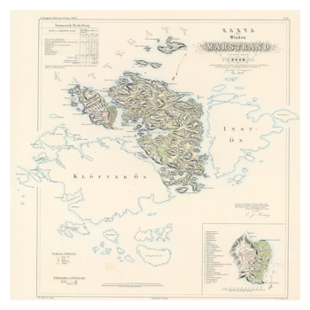 Karta över Marstrand, år 1855