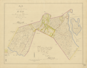 Karta över Röd, Kosteröarna, år 1884.