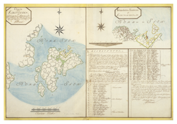 Historisk karta över Käringön, år 1781 (Fri frakt!)