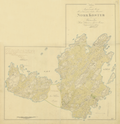 Karta över Nordkoster, år 1862.