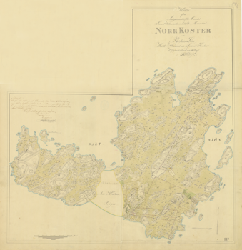 Karta över Nordkoster, år 1862.