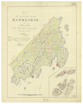 Karta över Kyrkosund år 1864