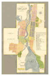 Historisk karta över Falun, år 1761 (Fri frakt!)