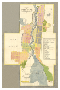 Historisk karta över Falun, år 1761 (Fri frakt!)