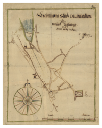 Historisk karta över Hedemora, år 1669