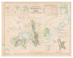 Karta från Hedemora 1857 (Fri frakt!)