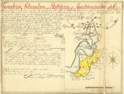 Karta över Sundborn, år 1702