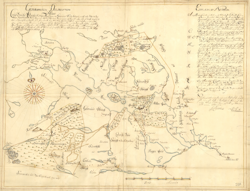 Historisk karta över Ludvika med omnejd, år 1687 (Fri frakt!)