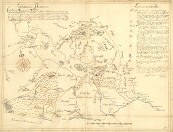 Historisk karta över Ludvika med omnejd, år 1687 (Fri frakt!)