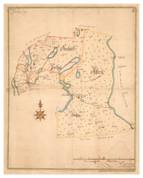 Historisk karta över Askeryd socken, år 1650 (Fri frakt!)