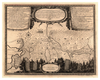 Historisk karta över Vetlanda, 1600-tal