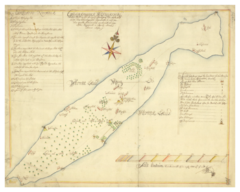 Historisk karta över Visingsö, år 1690 (Fri frakt!)