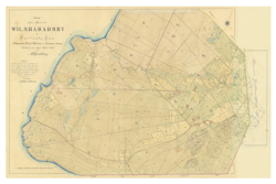 Historisk karta över Vilshärad, år 1836 (Fri frakt!)