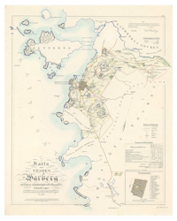 Karta över Varberg, år 1855