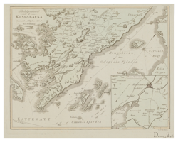 Historisk karta över Kungsbacka, år 1816 (Fri frakt!)