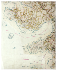 Historisk karta över Bua, år 1919-1925 (Fri frakt!)