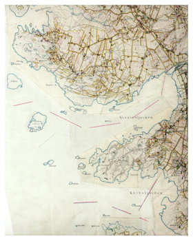 Historisk karta över Bua, år 1919-1925 (Fri frakt!)