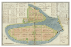 Historisk karta över Piteå, år 1783