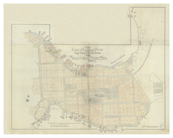 Historisk karta över Luleå, år 1790 (Fri frakt!)