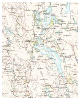 Historisk karta över Morjärv, år 1871 (Fri frakt!)
