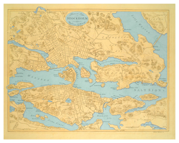 Karta från Stockholm, 1818