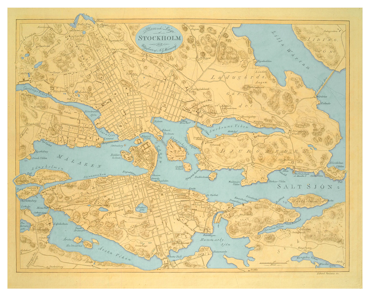 Karta från Stockholm, 1818