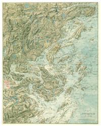 Karta över Stockholms skärgård, år 1809.