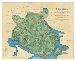 Karta över Bromma, år 1829