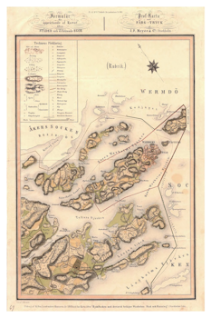 Karta över Vaxholm, år 1851