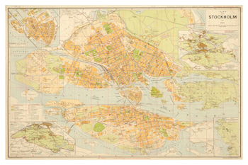 Stockholms adresskarta, år 1913