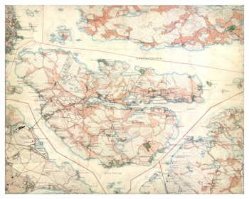 Historisk karta över Lidingö, år 1901-1906