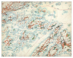 Historisk karta över Furusund med omnejd, år 1901-1906.