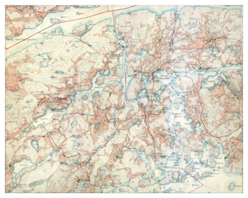 Historisk karta över Rådmansö, år 1901-1906