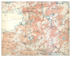 Historisk karta över Roslagsbro, år 1901-1906